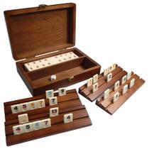 Conjunto de Xadrez de Madeira Rummy Tile Tracy Mini Travel - Jogo de Tabuleiro Portátil Conjunto de Xadrez de Madeira Rummy Tile Tracy Mini Travel - Jogo de Tabuleiro Portátil