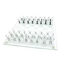 Conjunto de xadrez de vidro Beito Chess and Wine Cup Game para adultos