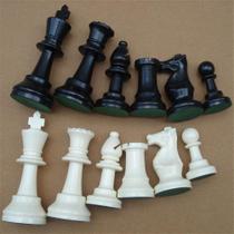 Conjunto de xadrez Dioche Plastic International Chess Pieces preto/branco