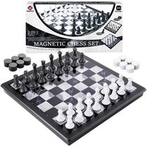 Conjunto de xadrez e conjunto de damas magnéticas HONGTUO de 13 polegadas