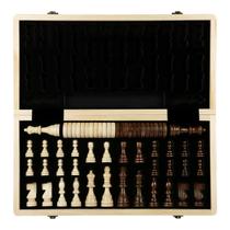 Conjunto de xadrez LEAP Wooden Chess and Checker 15" Walnut & Maple