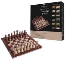 Conjunto de xadrez Marble Hives Marina & Virona 38x38cm com tabuleiro