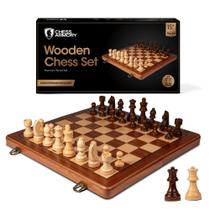Conjunto de Xadrez Premium Chess Armory - Madeira Sapele com Armazenamento