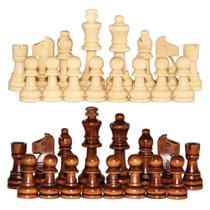 Conjunto De Xadrez Staunton De Madeira Para Iniciantes, 32 Peças, Brinquedo Educacional Com Altura