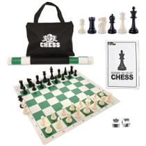 Conjunto de xadrez WE Games Best Value Tournament com Green Board Conjunto de xadrez WE Games Best Value Tournament com Green Board