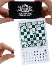 Conjunto de xadrez WE Games Mini Magnetic Travel de 15 cm com peças