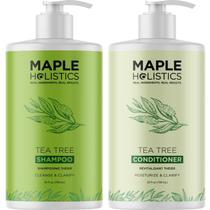 Conjunto de xampu e condicionador Tea Tree Shampoo e condicionador clareadores sem sulfato para cuidados com cabelos oleosos e couro cabeludo com óleo de melaleuca australiano Tratamento completo de couro cabeludo seco para acúmulo de cabelo (25 ml)