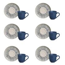 Conjunto de Xícara de Cafezinho com Pires 06 Peças Bio Elemento Porto Brasil Conjunto de Xícara de Cafezinho com Pires 06 Peças Bio Elemento Porto Brasil