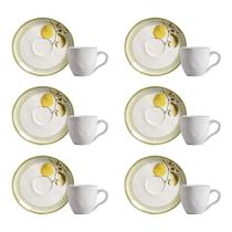 Conjunto De Xícara De Cafezinho Com Pires 06 Peças Bio Lemon Porto Brasil Conjunto De Xícara De Cafezinho Com Pires 06 Peças Bio Lemon Porto Brasil