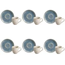 Conjunto de Xícara de Cafezinho com Pires 06 Peças Bio Wave Porto Brasil Conjunto de Xícara de Cafezinho com Pires 06 Peças Bio Wave Porto Brasil