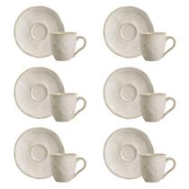 Conjunto De Xícara De Cafezinho Com Pires 06 Peças Orgânico Latte Porto Brasil Conjunto De Xícara De Cafezinho Com Pires 06 Peças Orgânico Latte Porto Brasil
