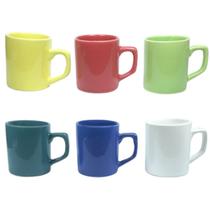 Conjunto de Xicara de Cerâmica Colors 85ml 6 peças Conjunto de Xicara de Cerâmica Colors 85ml 6 peças
