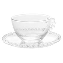 Conjunto de Xícara de Chá 180 ml Pearl Clear com 4 Peças Wolff