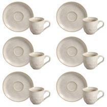 Conjunto de Xícara de Chá com Pires 06 Peças Bio Latte Porto Brasil Conjunto de Xícara de Chá com Pires 06 Peças Bio Latte Porto Brasil