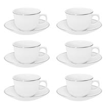 Conjunto de Xícara de Chá com Pires 06 Peças Flamingo Isabel Oxford Conjunto de Xícara de Chá com Pires 06 Peças Flamingo Isabel Oxford