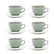 Conjunto de Xícara de Chá com Pires 06 Peças Flat Tie-Dye Oxford