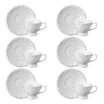 Conjunto de Xícara de Chá com Pires 06 Peças Pomerode Schmidt Conjunto de Xícara de Chá com Pires 06 Peças Pomerode Schmidt