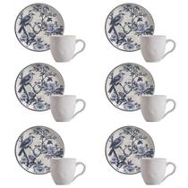 Conjunto de Xícara de Chá com Pires Bio Rouxinol Stoneware Artesanal Branco Porto Brasil Conjunto de Xícara de Chá com Pires Bio Rouxinol Stoneware Artesanal Branco Porto Brasil