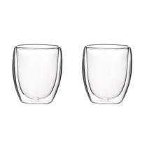 Conjunto de Xícara de Vidro com Parede Dupla 350 ml 2 Peças Oxford