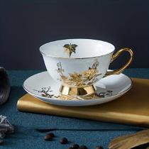 Conjunto De Xícara E Pires De Cerâmica De Grande Capacidade Com Alça Para Café Latte Cappuccino Chá