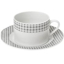 Conjunto de Xícara e Pires em Porcelana Luana 2 peças - Hauskraft