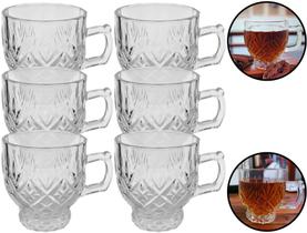Conjunto De Xícaras Anise Vidro Para Café Chá Chocolate Quente Cappuccino 6 Und 150ml - Clink