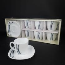 Conjunto de Xícaras Cafezinho Quadrada Opaline C/ 6 Und