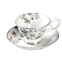 Conjunto de Xícaras de Café Bone China Wokex - Flores Coloridas com Pires
