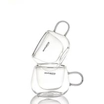 Conjunto de Xícaras de Café Expresso Parede Dupla com Alça 100ml 2pçs - Bugatti