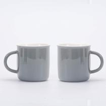 Conjunto de xícaras de café expresso RISTEASO Ceramic Mini 150 ml, conjunto de 2, cinza