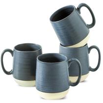 Conjunto de xícaras de café Hasense Ceramic 450 ml com alças Deep Blue