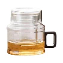 Conjunto De Xícaras De Chá De Vidro Borossilicato Com Alça De Madeira, Kit Criativo De Infusor De
