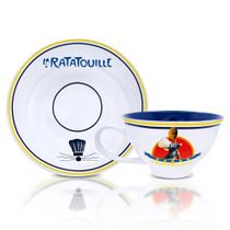 Conjunto de xícaras de chá e pires Toynk Disney Pixar Ratatouille Chez Remy