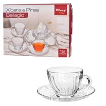 Conjunto de Xícaras e Pires Bellagio VD 210ml 12PCS Conjunto de Xícaras e Pires Bellagio VD 210ml 12PCS