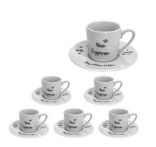 Conjunto de Xícaras e Pires Haüskraft - Porcelana - 12 Peças