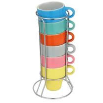 Conjunto de Xícaras Empilháveis de Porcelana 50ml