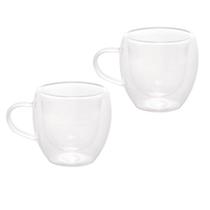 Conjunto de Xícaras para Café 80ml Vidro Duplo 2 Peças Modern Lyor Conjunto de Xícaras para Café 80ml Vidro Duplo 2 Peças Modern Lyor