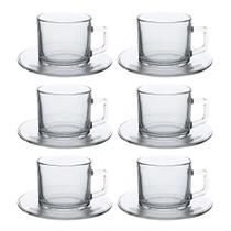 Conjunto De Xícaras Para Chá 176ml Vidro Transparente 12 Peças Kit De 6 Canecas Pequenas Com 6 Pires De Vidro IncolorJogo De Chá E Café Em Casa Tem Glass Conjunto De Xícaras Para Chá 176ml Vidro Transparente 12 Peças Kit De 6 Canecas Pequenas Com 6 Pires De Vidro IncolorJogo De Chá E Café Em Casa Tem Glass