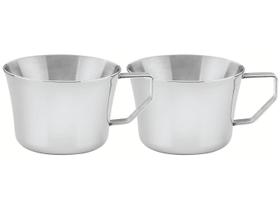 Conjunto de Xícaras para Chá e Café Tramontina em Aço Inox com Acabamento Brilho 2 Peças Conjunto de Xícaras para Chá e Café Tramontina em Aço Inox com Acabamento Brilho 2 Peças