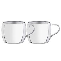 Conjunto de Xícaras para Chá e Cappuccino Aço Inox Tramontina - 2 un