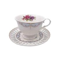 Conjunto De Xícaras Para Chá Em Porcelana Mon Chéri Com 12 Peças 220ml L'Hermitage