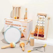 Conjunto De Xilofone De Percussão De Instrumentos Musicais De Madeira Montessori Para Crianças