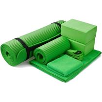 Conjunto de Yoga BalanceFrom 7 Peças com Tapete Extra Grosso 71x24x1,3 cm
