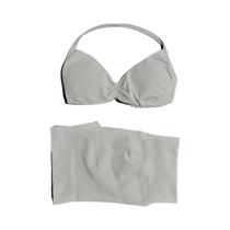 Conjunto De Yoga E Fitness Feminino Com Top Halter E Shorts De Cintura Alta Com Efeito Levanta