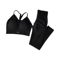 Conjunto De Yoga Feminino Com Decote Em V Sem Costura, Levanta O Bumbum, Secagem Rápida, Cintura Conjunto De Yoga Feminino Com Decote Em V Sem Costura, Levanta O Bumbum, Secagem Rápida, Cintura