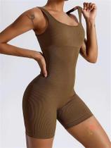 Conjunto De Yoga Feminino Curto, Macacão De Ginástica Para Treino, Fitness, Stretching, Roupa