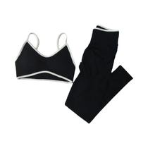 Conjunto De Yoga Feminino De Cintura Alta 2 Peças: Leggings Esportivas De Alto Impacto E Top De