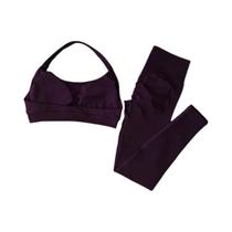 Conjunto De Yoga Feminino De Cintura Alta Para Corrida E Fitness: Sutiãs Esportivos Sem Costura Com