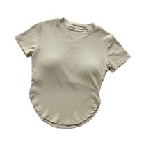 Conjunto De Yoga Feminino De Secagem Rápida, Top De Manga Curta Para Corrida E Fitness, Absorção De