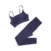 Conjunto De Yoga Sem Costura De Cintura Alta Feminino Roupas Esportivas Treino Ginásio Esporte